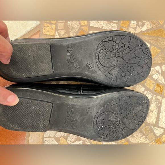 Dansko Black Patent Leather Comfort Clogs Loafers EU 40 US 9-91/2 - Picture 7 of 11